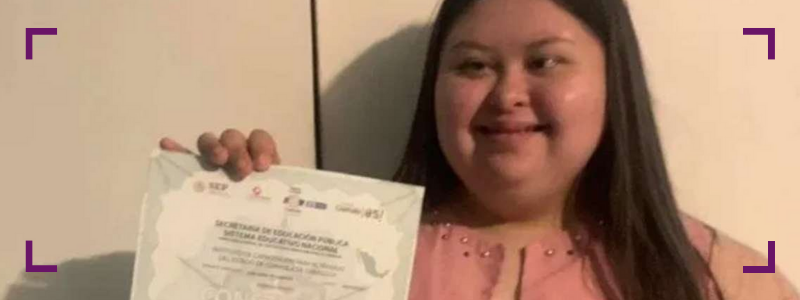 Mujer mexicana con síndrome de Down luchando por su derecho a estudiar